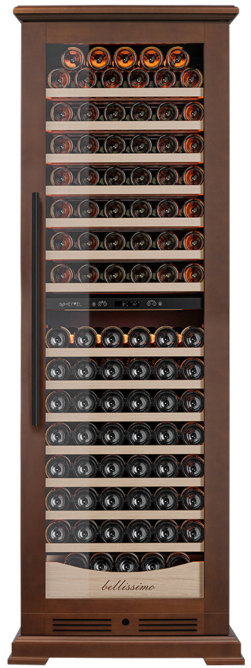 Винный шкаф двухзонный Meyvel MV163PRO-KBT2 (Итальянский орех)