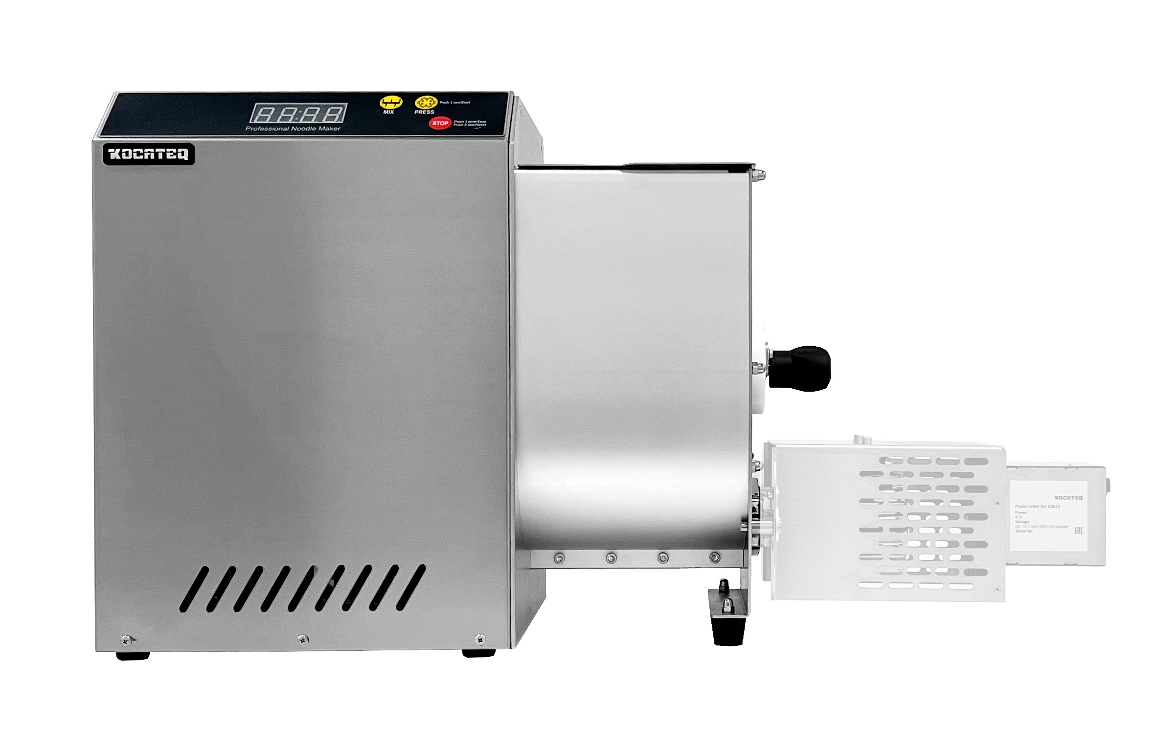 Машина производства макарон Kocateq OMJ 3 c тестомесом на 3.3кг, 3 фильеры в комплекте