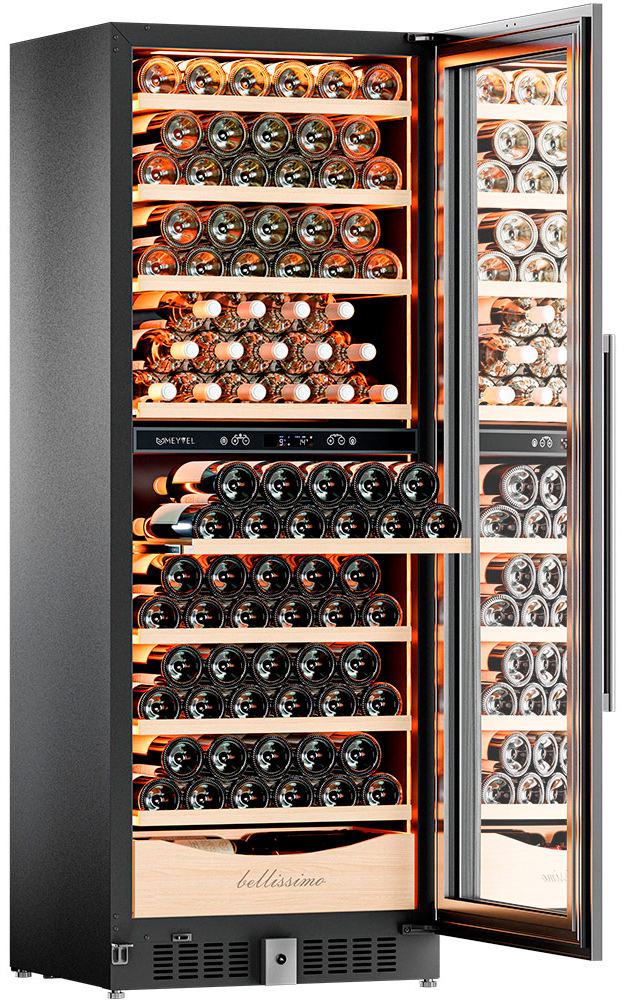 Винный шкаф двухзонный Meyvel MV95-KBT2 (Slim)