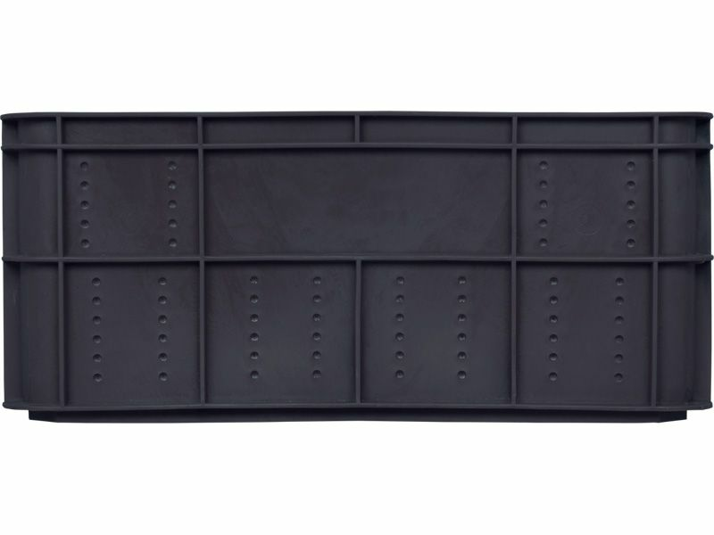 Ящик колбасный Luxstahl 600х400х250(260) мм перфорированные бока, сплошное дно, ПЭНД [ЯК-253]