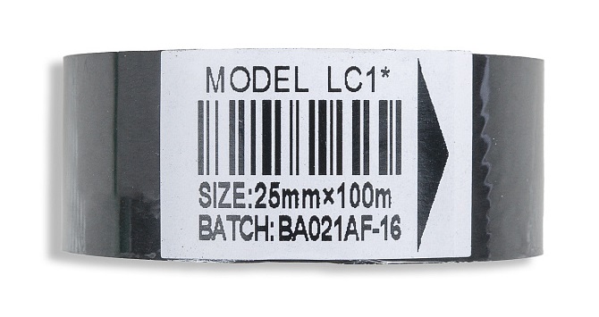 Термолента Hualian Machinery 25мм*100м (черная) LC1 (00000002685)