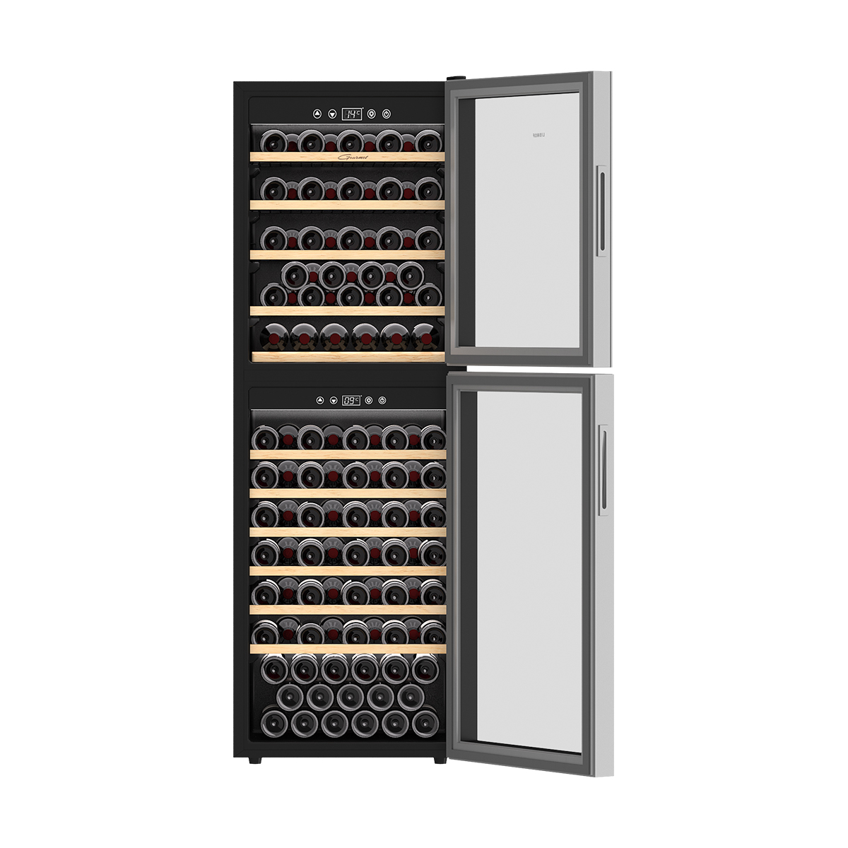 Винный шкаф двухзонный Libhof GQD-120 black