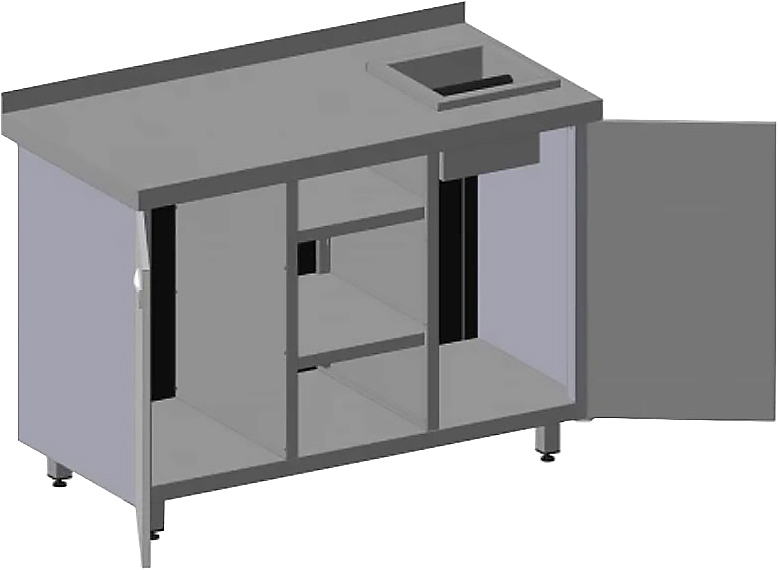 Барная станция для кофемашин Restoinox БСНКР-8/7-БП с нок-бокс