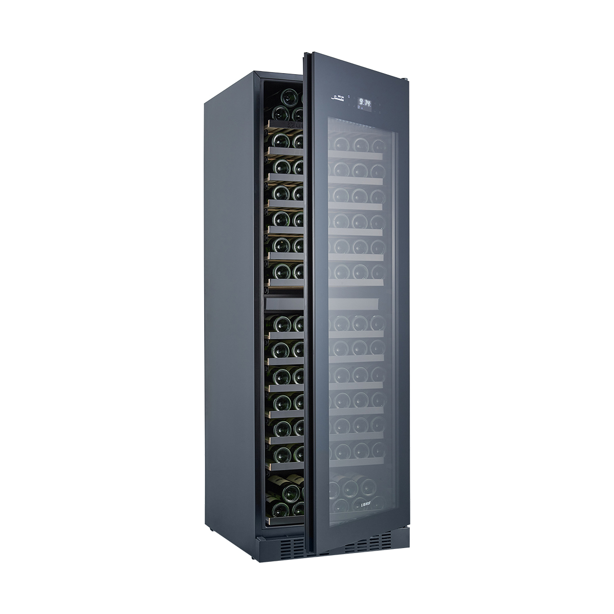 Винный шкаф двухзонный Libhof SRD-164 Black