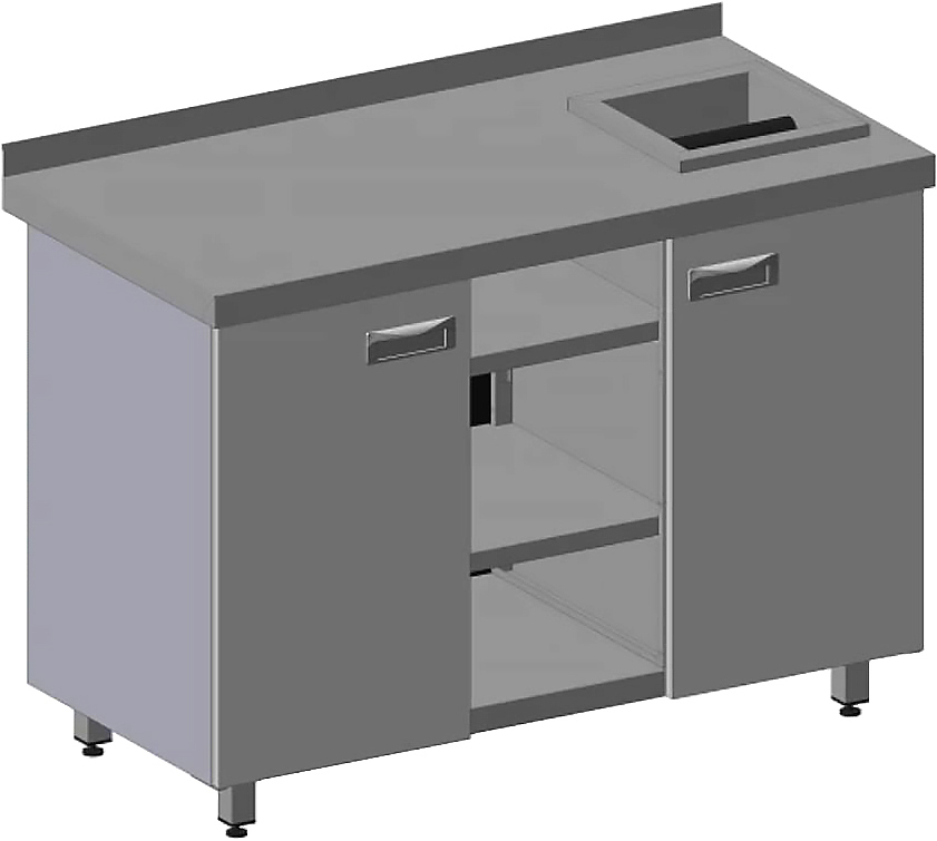 Барная станция для кофемашин Restoinox БСНКР-8/7-БП с нок-бокс