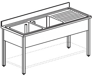 Ванна моечная Apach Chef Line L2S187-65RW