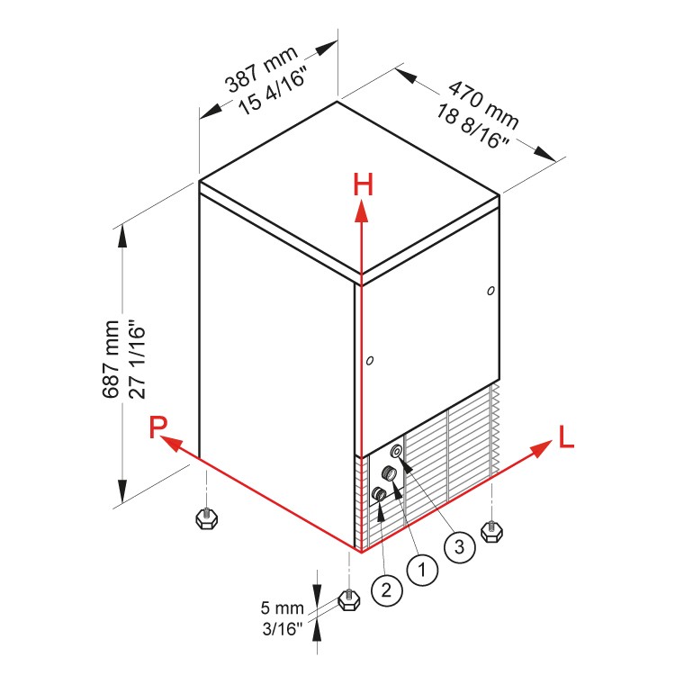 Льдогенератор (кубиковый лед, B-Qube 23 г) Brema CB 249A HC NEW B-QUBE