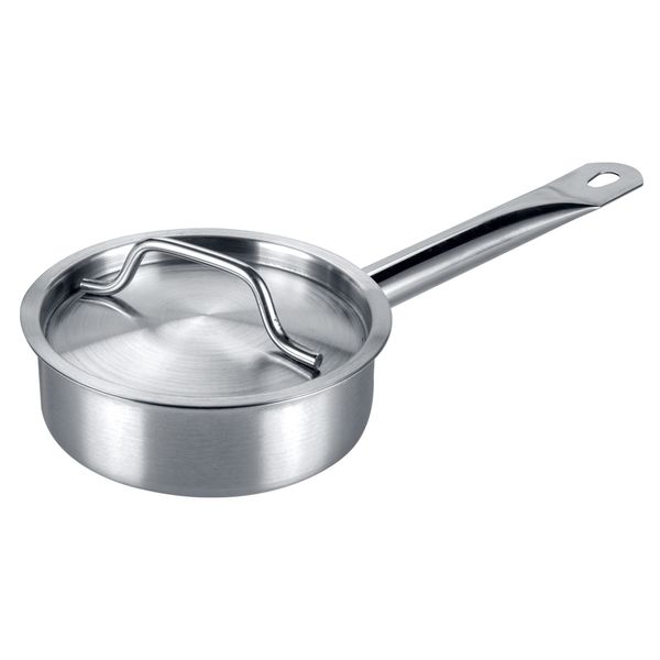 Сотейник Viatto нерж с тройным дном 180х65мм объем 1,65 L с 1 ручкой, 101604