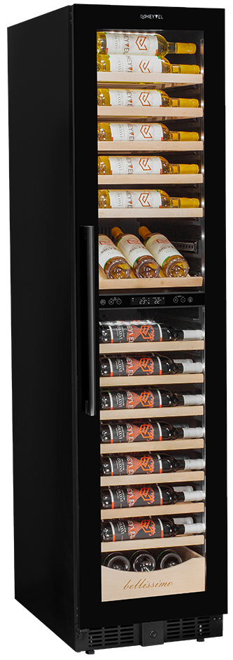 Винный шкаф двухзонный Meyvel MV106-KBT2 (Slim)