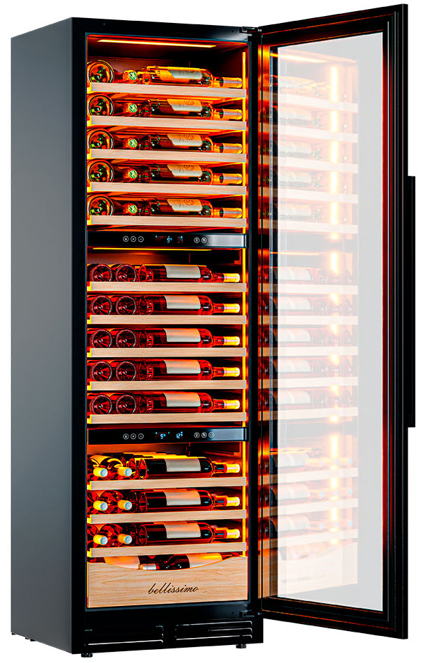 Винный шкаф трехзонный Meyvel MV98-KBT3 (Slim)