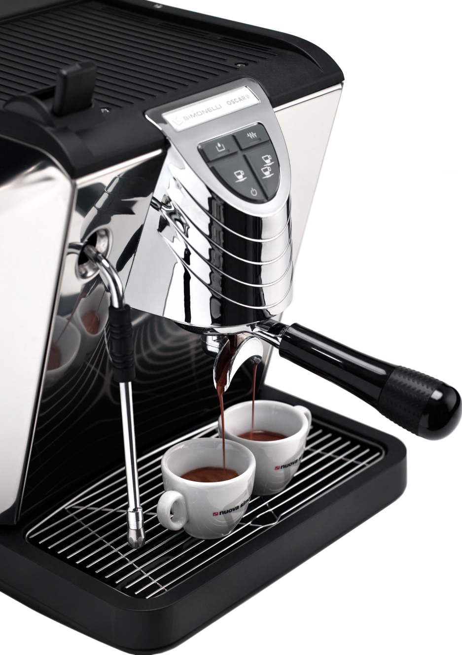 Рожковая кофемашина Nuova Simonelli Oscar II заливная черная+профессиональный прессостат (174654)