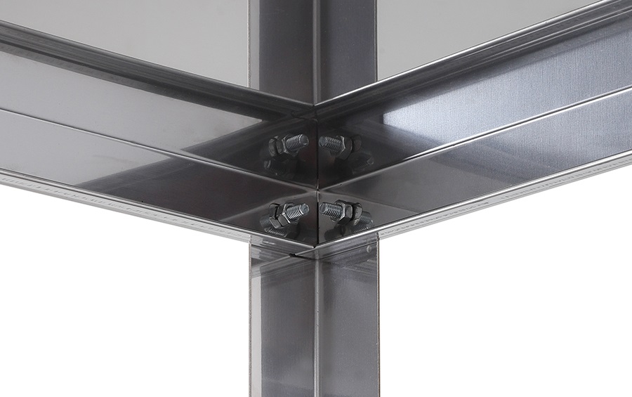 Стеллаж Luxstahl СР-1800х1200х500/4 нержавеющая сталь