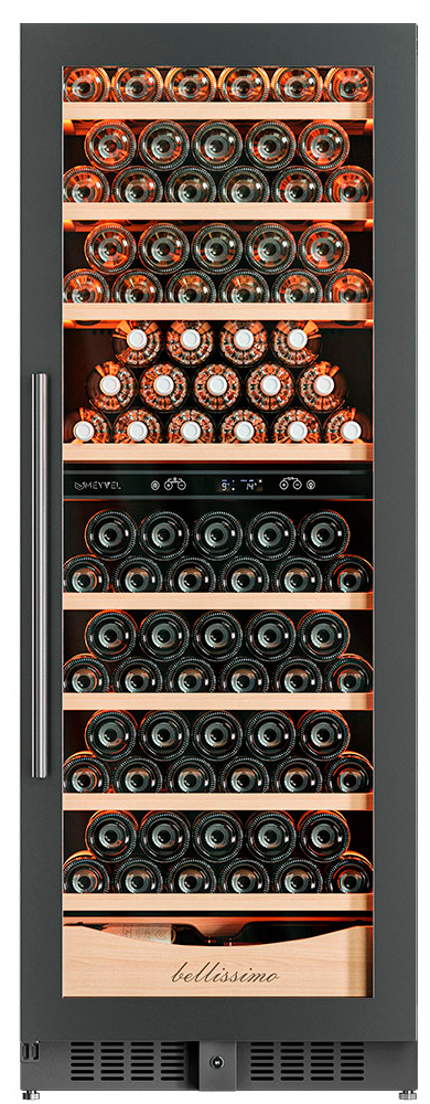 Винный шкаф двухзонный Meyvel MV95-KBT2 (Slim)
