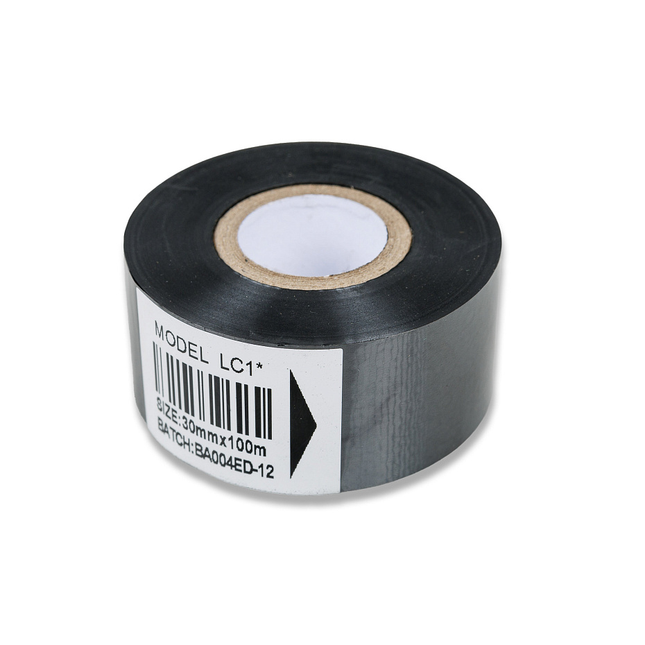 Термолента Hualian Machinery 30мм*100м (черная) LC1 (00000002686)