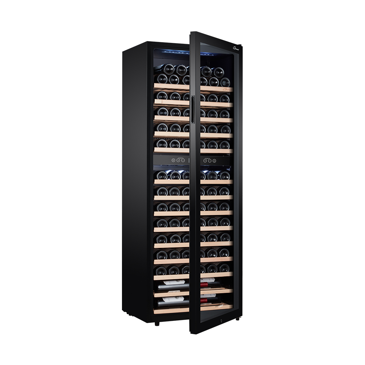 Винный шкаф двухзонный Libhof GMD-83 slim Black