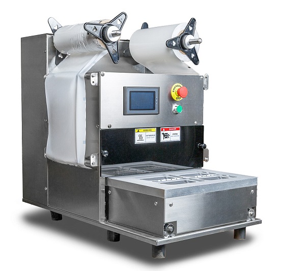 Запайщик лотков Hualian Machinery EV-271 (142*92 мм, 4 лотка за цикл) с газонаполнением