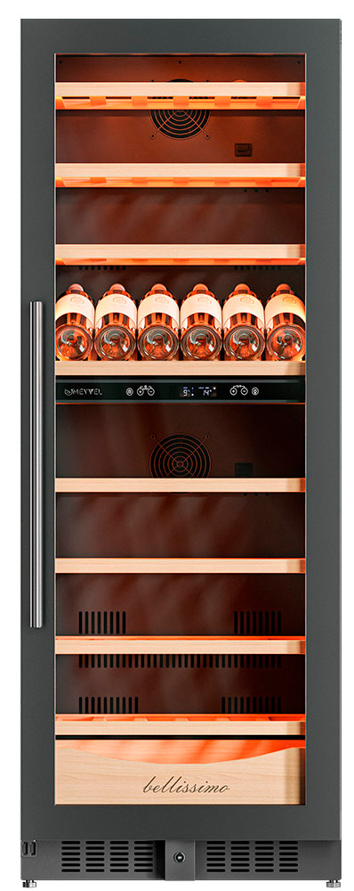 Винный шкаф двухзонный Meyvel MV95-KBT2 (Slim)