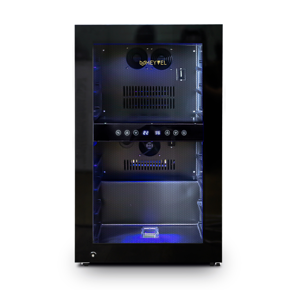 Винный шкаф двухзонный Meyvel MV45-KBF2