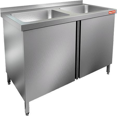 Стол закрытый с мойкой Hicold НСЗ2М-12/7Б