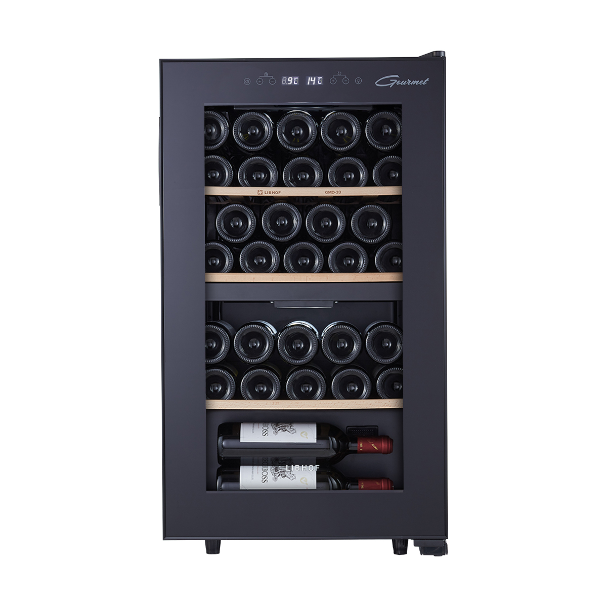 Винный шкаф двухзонный Libhof GMD-33 Black