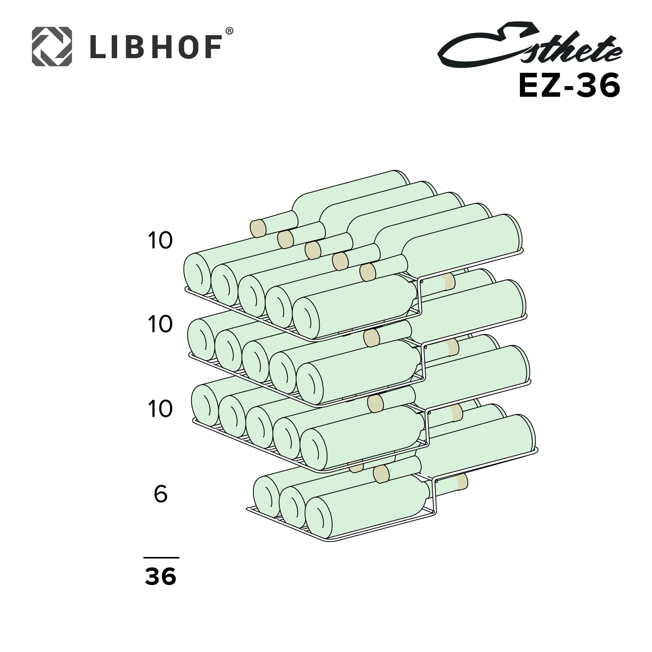 Винный шкаф монотемпературный Libhof EZ-36 black