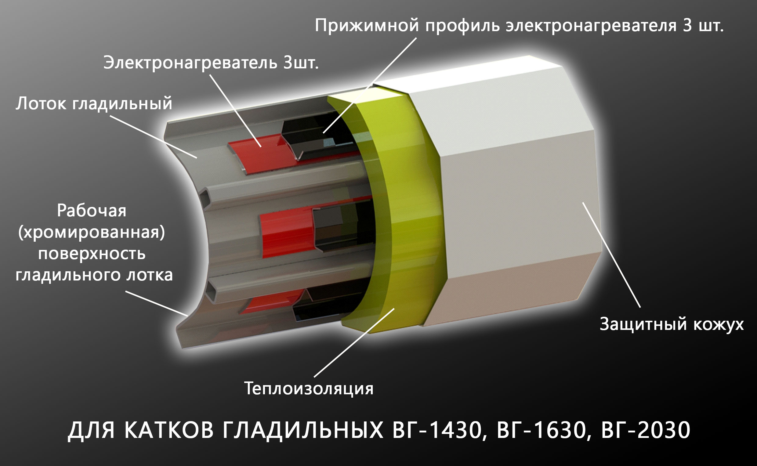 Каток гладильный Вязьма ВГ-1630
