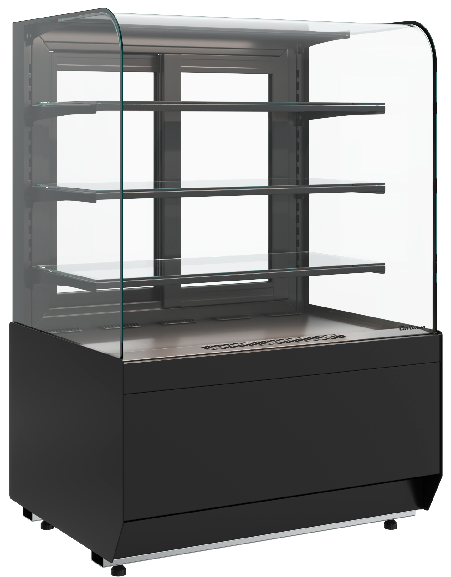 Витрина кондитерская Полюс KR70 VM 0,9-2 STANDARD открытая, горка (9005)