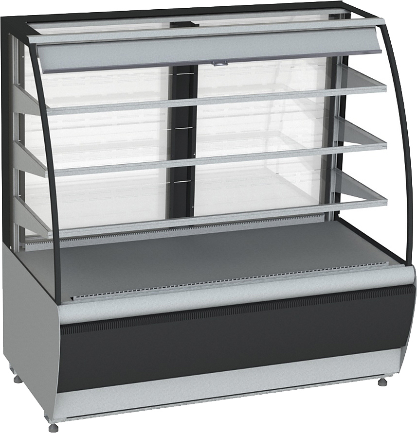 Витрина кондитерская Полюс K70 VM 0,9-2 (открытая) Standard 9006-9005