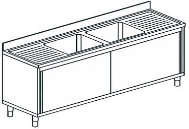 Ванна моечная Apach Chef Line L2S217-652WSD