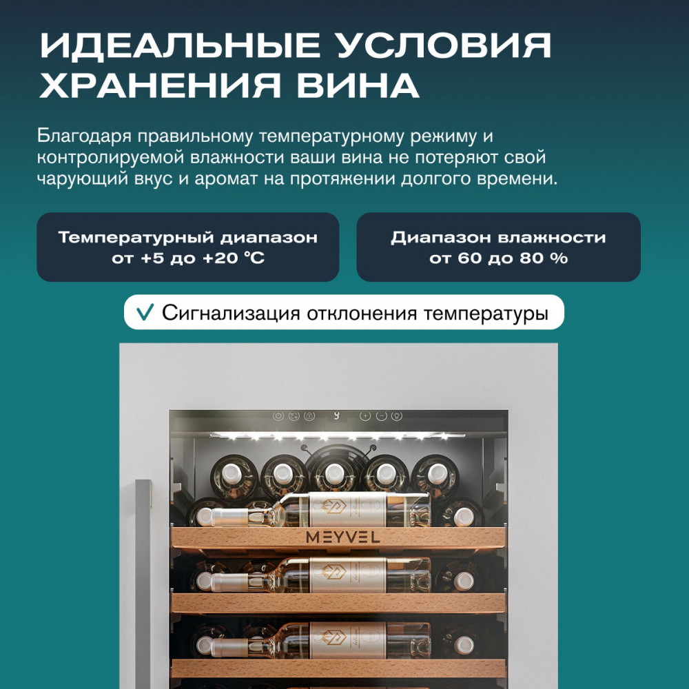 Встраиваемый винный шкаф Meyvel MV52PRO-KWB1