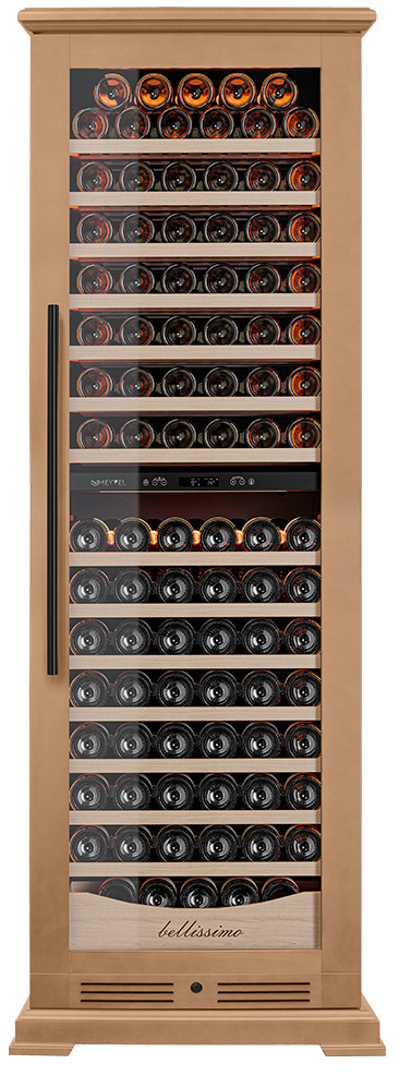 Винный шкаф двухзонный Meyvel MV163PRO-KBT2 (Натуральный бук)