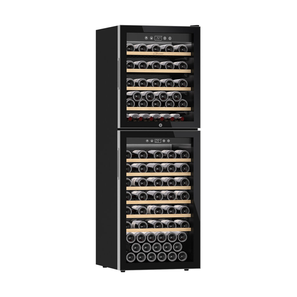 Винный шкаф двухзонный Libhof GQD-120 black