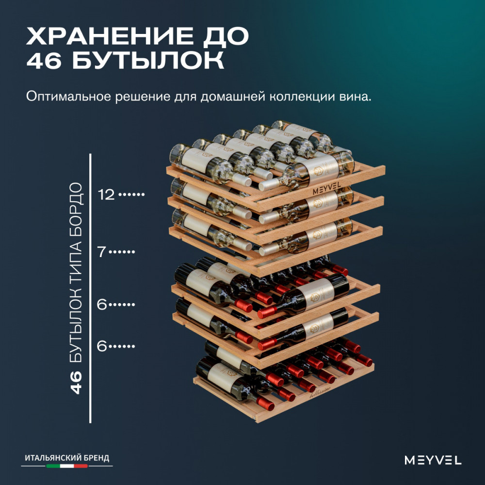 Встраиваемый винный шкаф Meyvel MV47PRO-KWB2