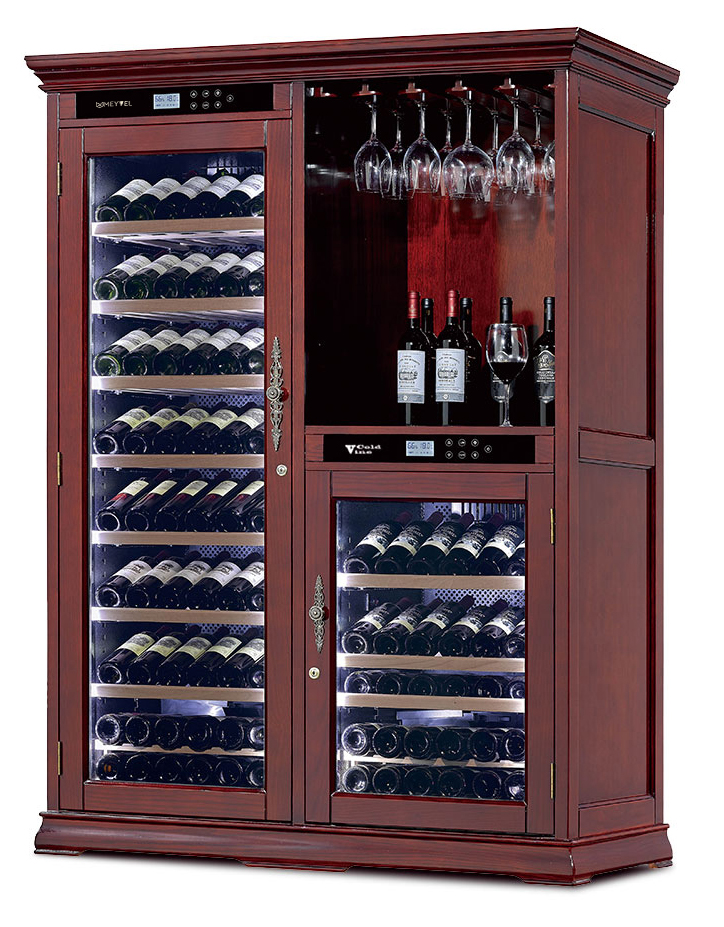 Винный шкаф двухзонный Meyvel MV154-WM2-BAR-C
