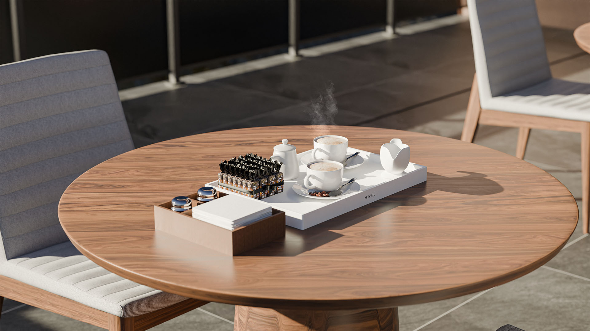 Чайно-кофейный поднос Meyvel A-004 (White)