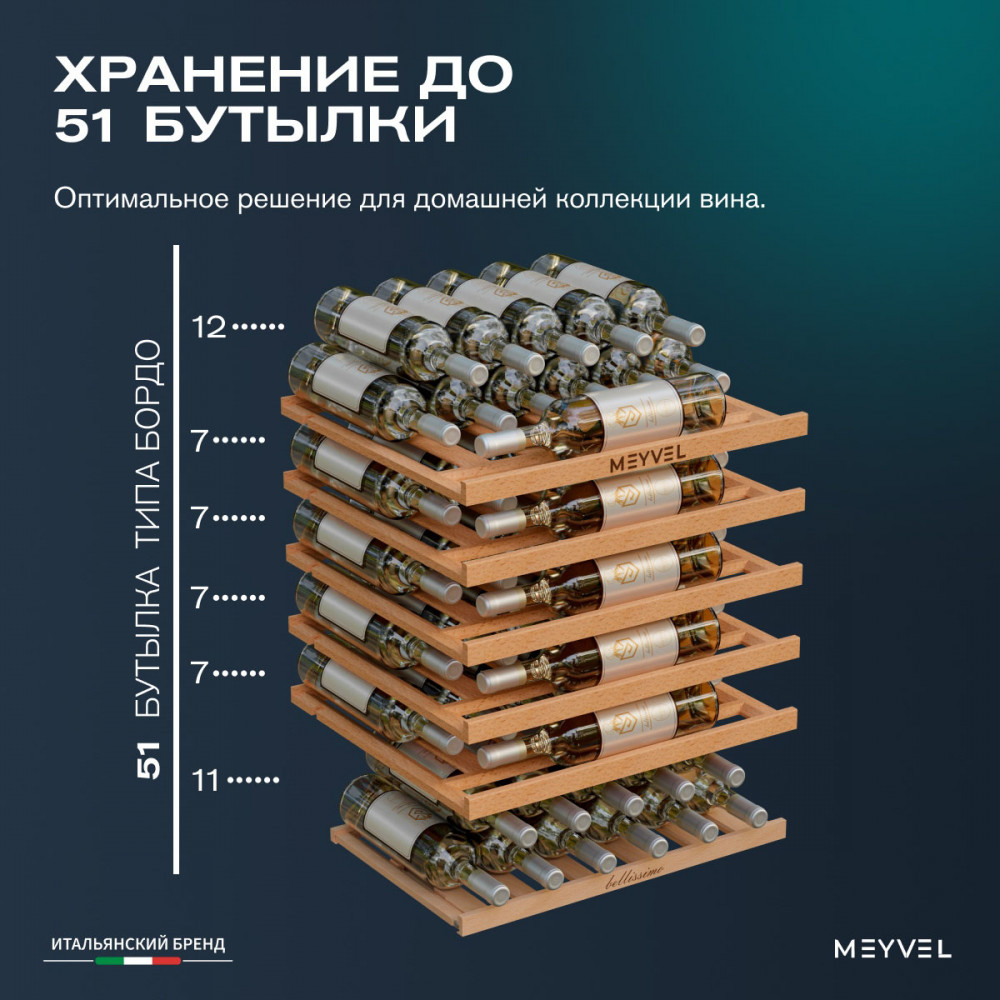 Встраиваемый винный шкаф Meyvel MV52PRO-KWB1