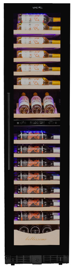 Винный шкаф двухзонный Meyvel MV106-KBT2 (Slim)