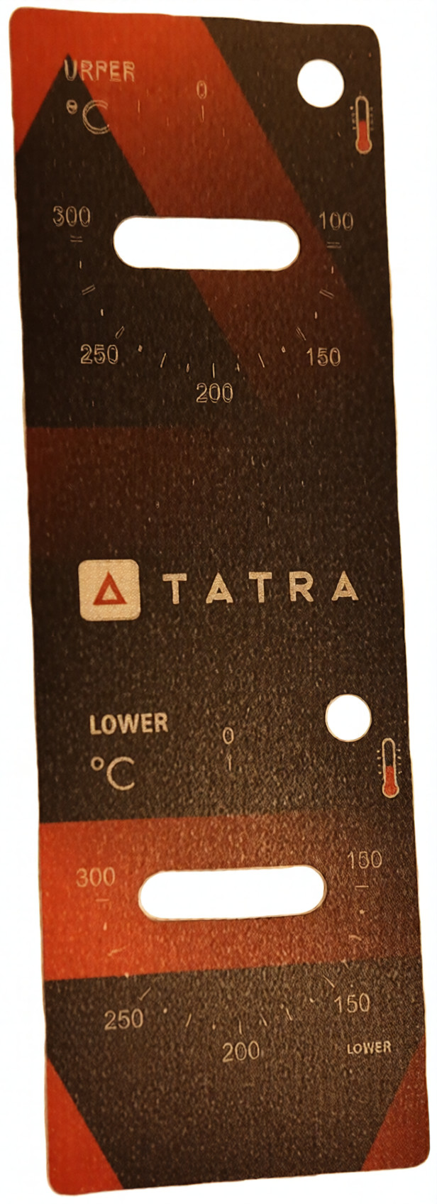 Наклейка панели управления печи для пиццы Tatra для TPO E015ETKT-01