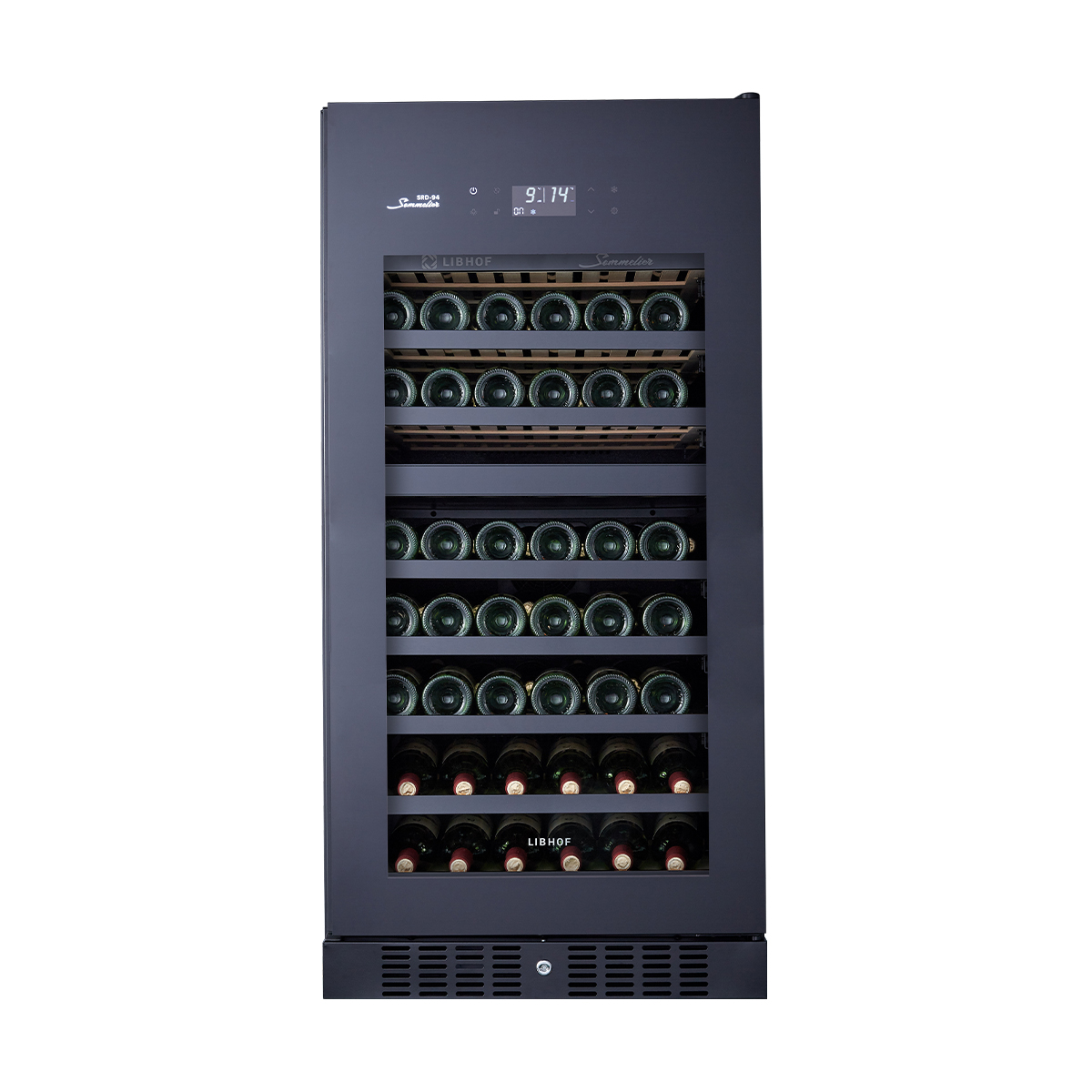 Винный шкаф двухзонный Libhof SRD-94 Black
