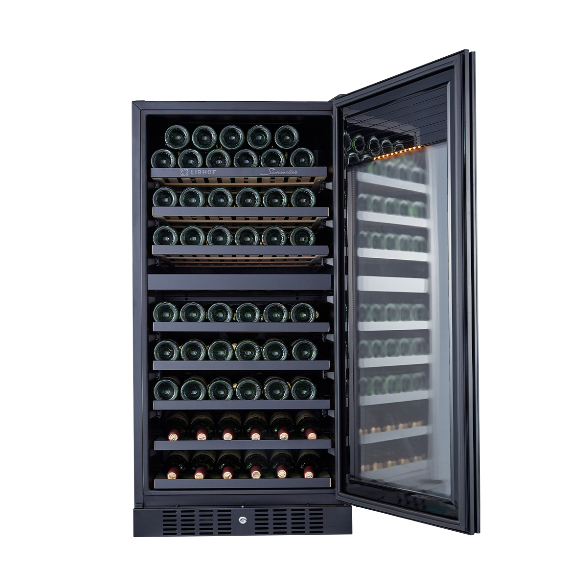 Винный шкаф двухзонный Libhof SRD-94 Black